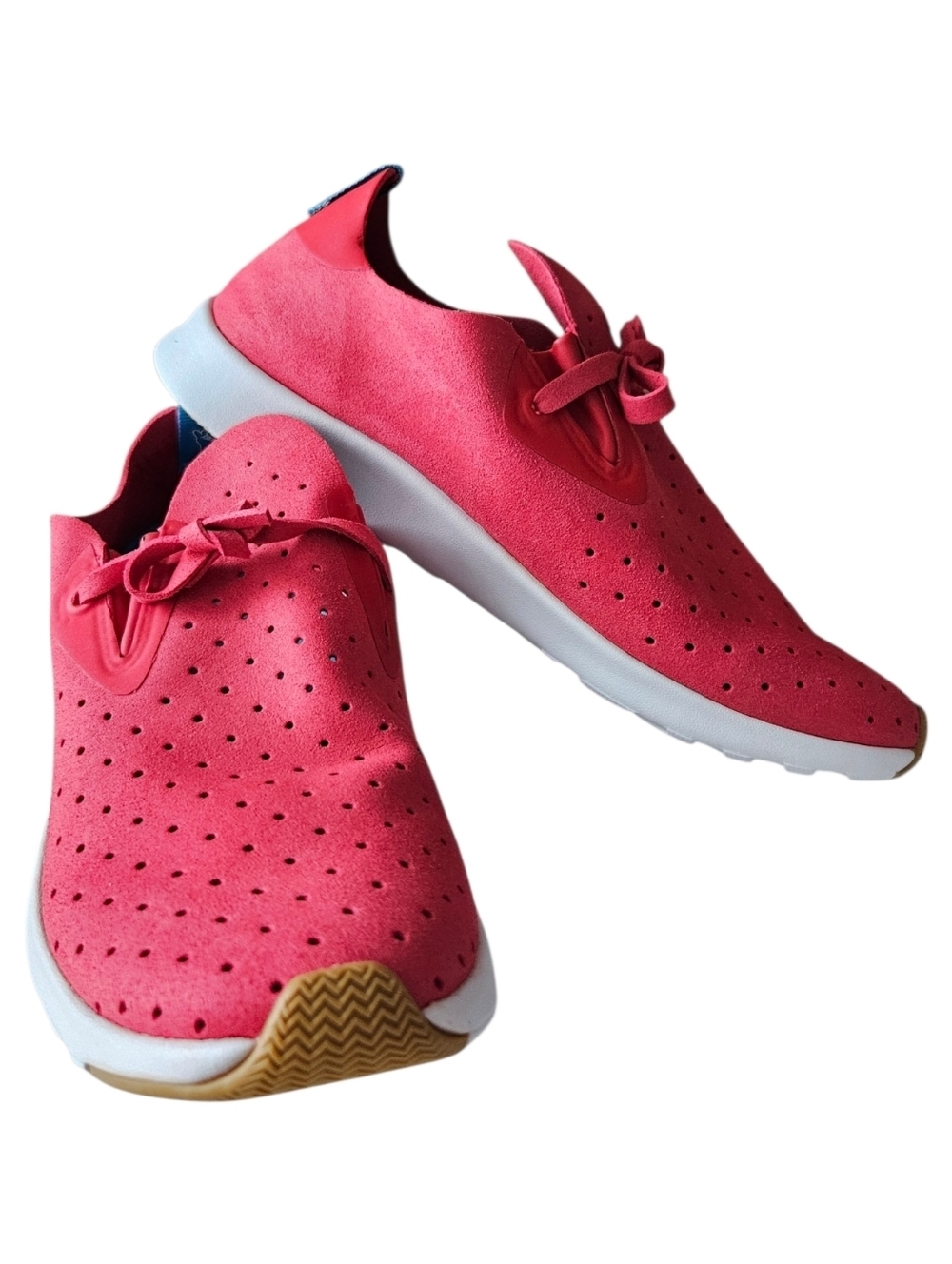 Native Apollo Moc Sneaker Red Lightweight Perforation Unisex Men's 6 Woman's 8